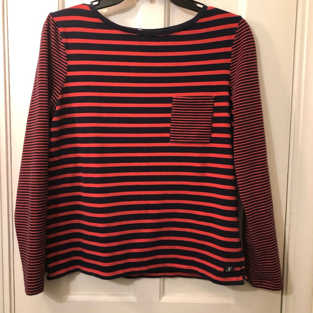 Barbour Striped Pocket-T Red/Blue Size 8 Women’